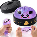JOYIN Halloween Dumpling Squishy Pack - 1/3/6 Pcs with Steamer Storage Boxes, Slow-Rebound Maltose Texture, Grimace Pumpkin/Pumpkin Devils Designs, Soft Squishy Sensory Fidget Gift for 10-12 Years Horror Lovers