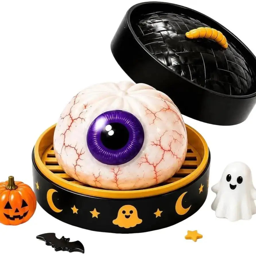 Halloween Mystery Squishy Fidgets - 5Pcs Soft Squeeze Sensory Toys with 5 Spooky Designs, Slow Rise Pumpkin Toys, Trick-Or-Treat Goodie Bags Stuffers, Kids Party Favors