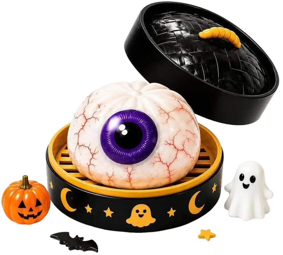 Halloween Mystery Squishy Fidgets - 5Pcs Soft Squeeze Sensory Toys with 5 Spooky Designs, Slow Rise Pumpkin Toys, Trick-Or-Treat Goodie Bags Stuffers, Kids Party Favors