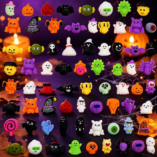 20Pcs/30Pcs/50Pcs Halloween Mochi Squishy Toys, Halloween Toys for Halloween Party Favors, Halloween Sensory Stress Relief Toys Bulk, Trick or Treats Classroom Prizes Gifts Goodie Bag Fillers
