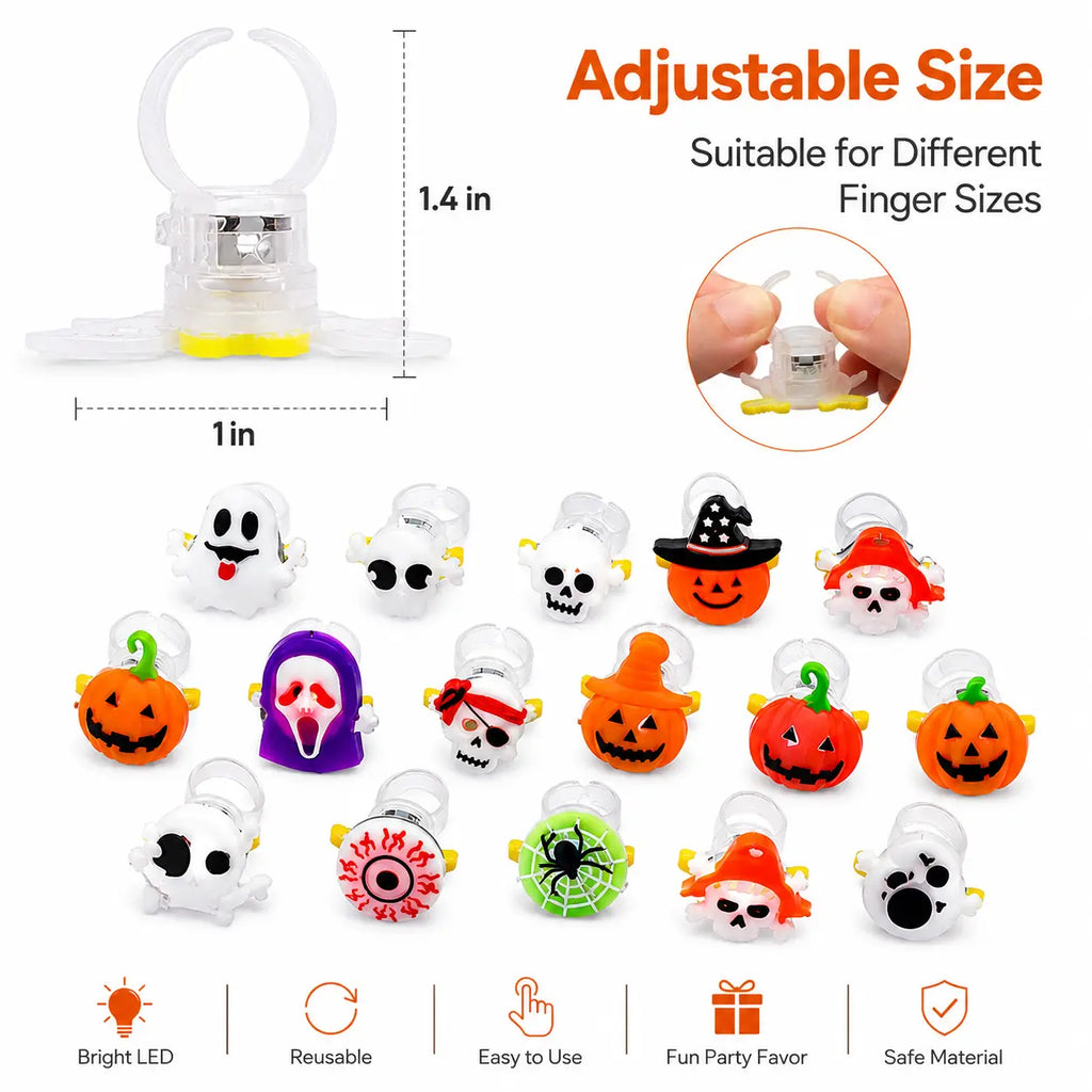 50-Pack Halloween Party Favors for Kids, Trick or Treat Halloween Toys & Goodie Bag Fillers, Fun Spooky Party Gifts for Halloween Parties, School Events & Treat Bags