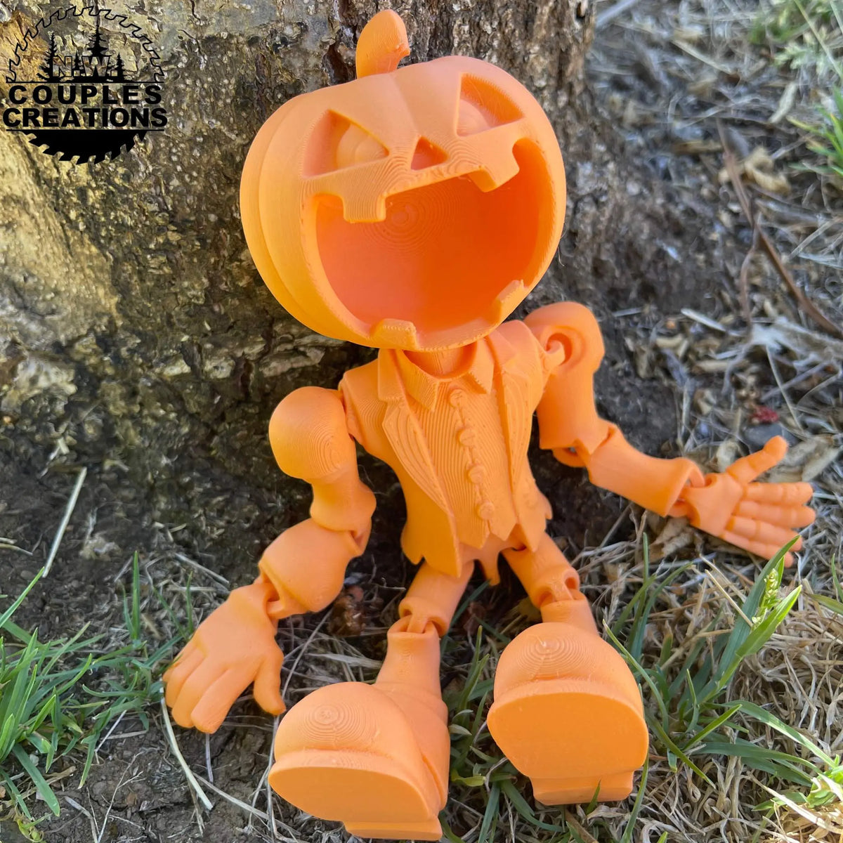 Halloween Pumpkin Zombie Decoration - Spooky Orange Ornaments with Unique Designs for Halloween Decor